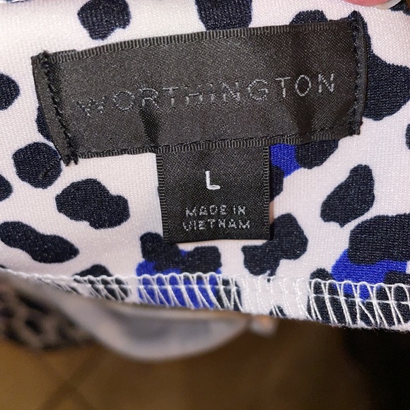 Blue leopard print pencil skirt - Picture 5 of 6